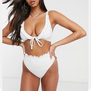 NWT White high waisted bikini